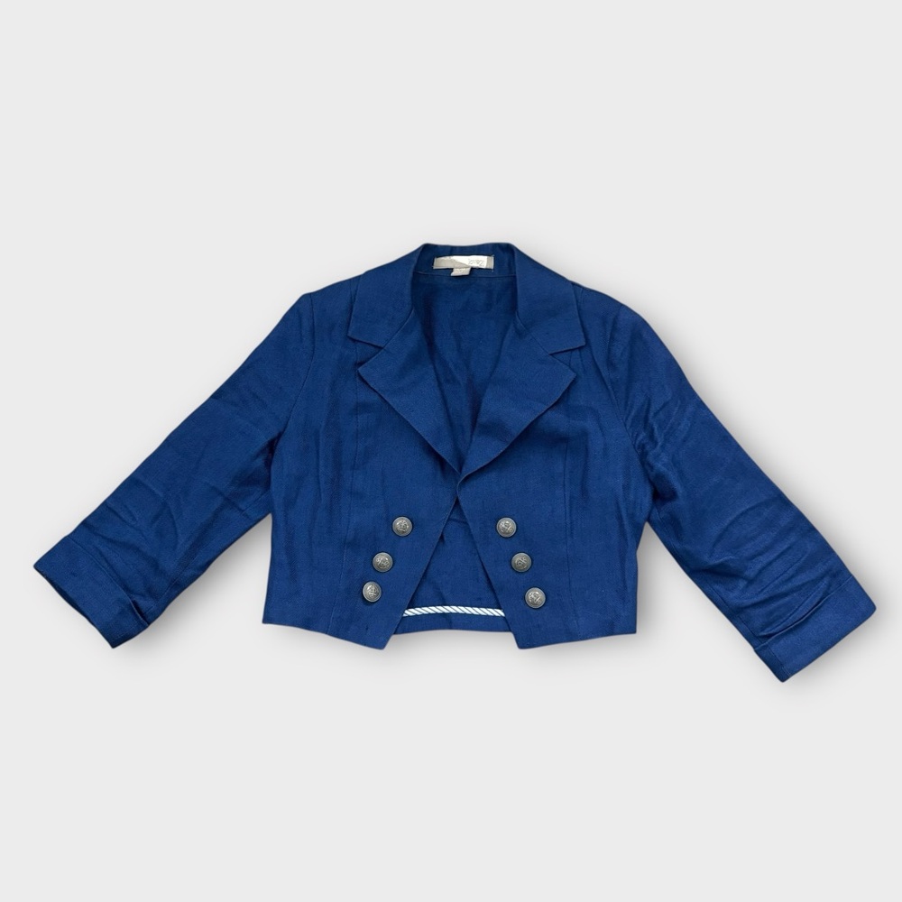 Forever 21 Blue Cropped Blazer